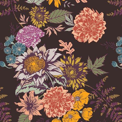 Floral Glow Cocoa, 5.25 yards